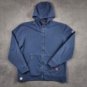 Ariat FR Work Hoodie Mens Large Navy Blue Full Zip Flame Resistant 10023979